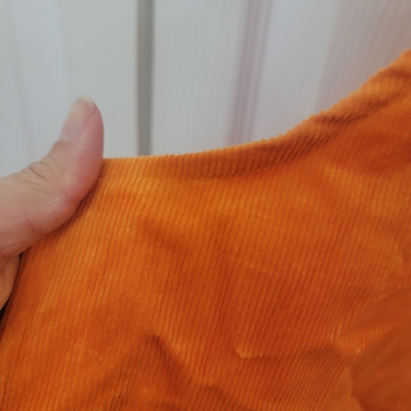 Orange Pinafore Corduroy Dress Lucy & Yak - Picture 12 of 12